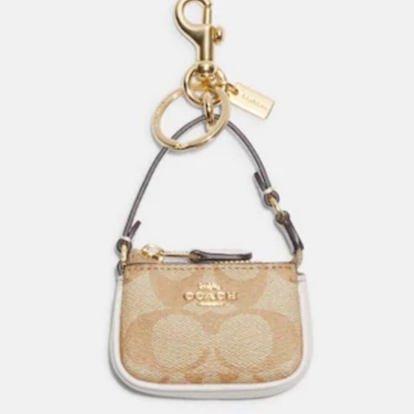Coach Mini Nolita Bag Charm In Signature Canvas NWOT - Picture 1 of 7